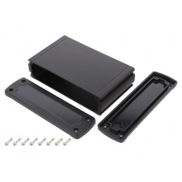 Carcasă universală aluminiu negru 146,6x89x41,6mm | Electronic-mag.ro | Componente Electronice