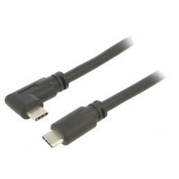 Cablu USB 3.2 USB C la USB C unghi 5m negru 5Gbps