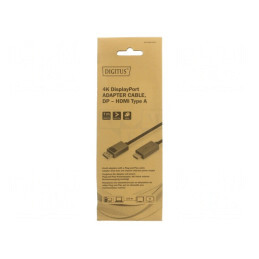 Cablu DisplayPort 1.2 la HDMI 2.0, 1m | Electronic-mag.ro | Componente Electronice