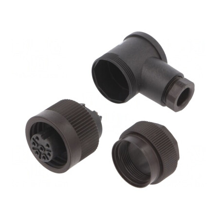 Mufă Mamă Circulară 7 Pin 250V pe Cablu RD24 | Electronic-mag.ro | Componente Electronice