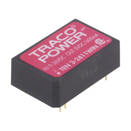 Convertor DC/DC 3W 9-36V la 5V 600mA DIP24 | Electronic-mag.ro | Componente Electronice