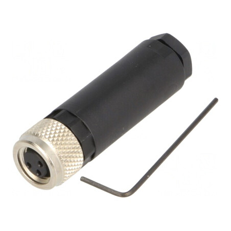 Conector M8 Mamă 3 PIN Drept pe Cablu 4A | Electronic-mag.ro | Componente Electronice