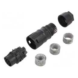 Conector Circular Soclu Mamă 5 Pin 35A Argintat | Electronic-mag.ro | Componente Electronice