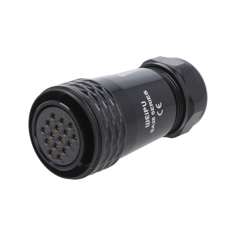 Mufă Mamă SA28 IP67 16 PIN 10A 500V Lipire pe Cablu | Electronic-mag.ro | Componente Electronice Mufă Mamă SA28 IP67 16 PIN 10A 500V Lipire pe Cablu | Electronic-mag.ro | Componente Electronice