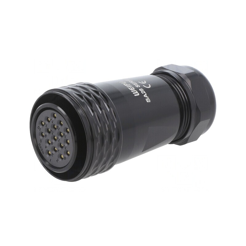 Mufă SA28 Mamă 17 PIN IP67 10A 500V | Electronic-mag.ro | Componente Electronice