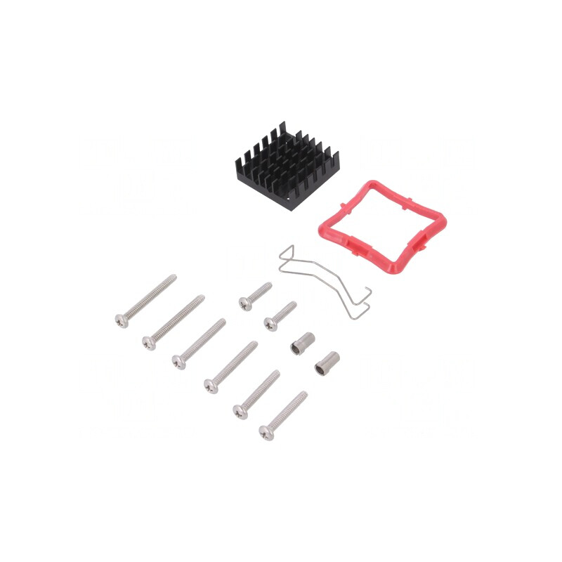 Radiator Extrudat cu Aripioare Negru 27x27x9.5mm | Electronic-mag.ro | Componente Electronice