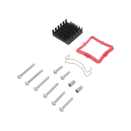Radiator Extrudat cu Aripioare Negru 27x27x9.5mm | Electronic-mag.ro | Componente Electronice