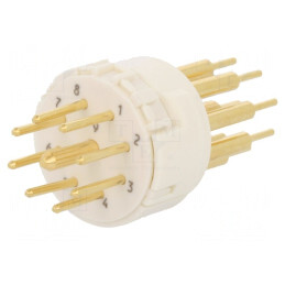 Conector M23 PIN 9 THT 200V Tată