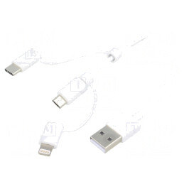 Cablu USB 2.0 1m Alb 480Mbps