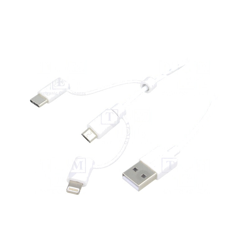 Cablu USB 2.0 1m Alb 480Mbps | Electronic-mag.ro | Componente Electronice Cablu USB 2.0 1m Alb 480Mbps | Electronic-mag.ro | Componente Electronice