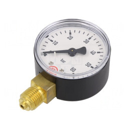 Manometru 0-60 bar 63mm pentru lichide și gaze inerte | Electronic-mag.ro | Componente Electronice