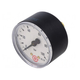 Manometru 0-100bar 50mm pentru Lichide și Gaze Inerte | Electronic-mag.ro | Componente Electronice
