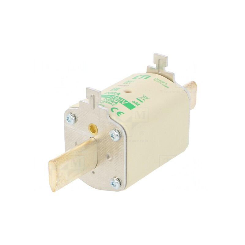 Siguranță ceramică industrială 200A 690VAC NH1 | Electronic-mag.ro | Componente Electronice
