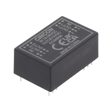 Convertor DC/DC 3W 18-36V 15VDC -15VDC THT EC3AB26 | Electronic-mag.ro | Componente Electronice