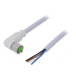 Cablu M8 4PIN Unghi 5m 30VAC | Electronic-mag.ro | Componente Electronice