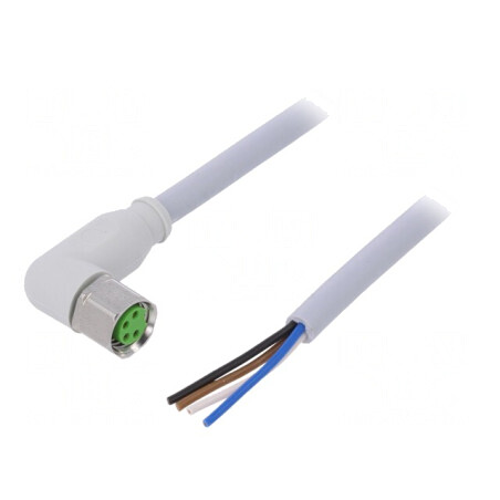 Cablu M8 4PIN Unghi 5m 30VAC | Electronic-mag.ro | Componente Electronice