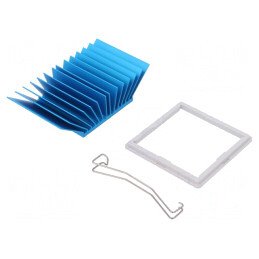 Radiator extrudat cu aripioare BGA albastru 42,5mm | Electronic-mag.ro | Componente Electronice
