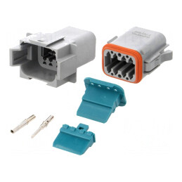 Conector cablu-cablu AT 8 PIN 13A Plug Kit | Electronic-mag.ro | Componente Electronice
