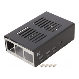 Carcasă Aluminiu Oțel pentru RPI-4B 4G/8G | Electronic-mag.ro | Componente Electronice