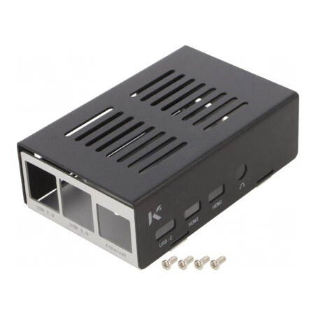 Carcasă Aluminiu Oțel pentru RPI-4B 4G/8G | Electronic-mag.ro | Componente Electronice