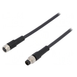 Cablu de conectare M8 3 pini 1m 60VAC 4A