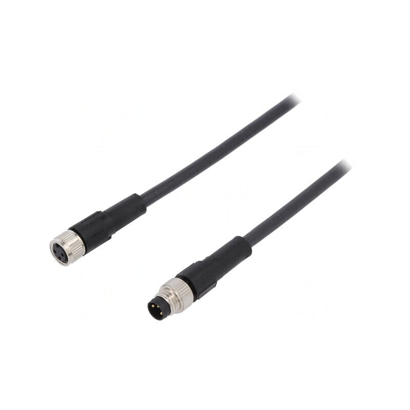 Cablu de conectare M8 3 pini 1m 60VAC 4A | Electronic-mag.ro | Componente Electronice