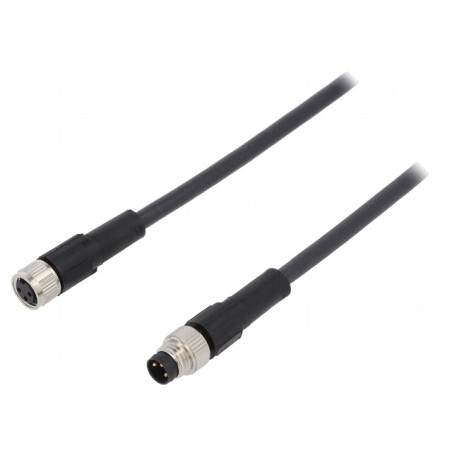 Cablu de conectare M8 3 pini 1m 60VAC 4A | Electronic-mag.ro | Componente Electronice