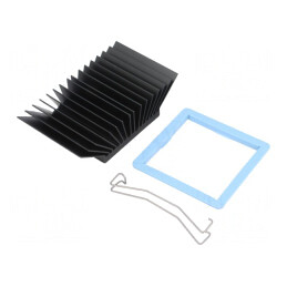 Radiator cu aripioare BGA negru 45x45mm | Electronic-mag.ro | Componente Electronice