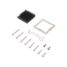 Radiator Extrudat Negru 35x35x9.5mm | Electronic-mag.ro | Componente Electronice