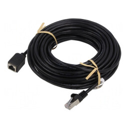 Cablu Prelungitor RJ45 F/UTP Cat5e Negru 2m