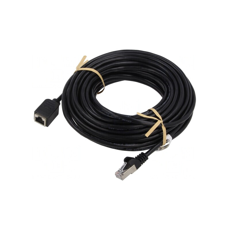 Cablu Prelungitor RJ45 F/UTP Cat5e Negru 2m | Electronic-mag.ro | Componente Electronice