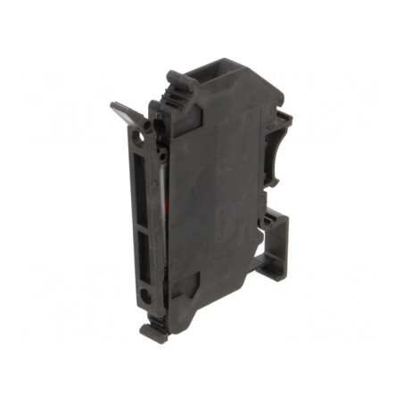 Terminal de îmbinare șine 0,2-4mm2 negru cu șurub 24V | Electronic-mag.ro | Componente Electronice