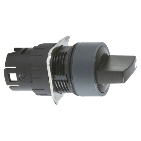 Comutator Rotativ 16mm 2 Posiții Negru | Electronic-mag.ro | Componente Electronice