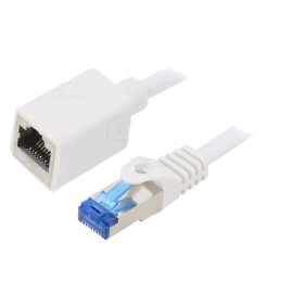 Prelungitor RJ45 S/FTP Cat6a Alb 10m | Electronic-mag.ro | Componente Electronice