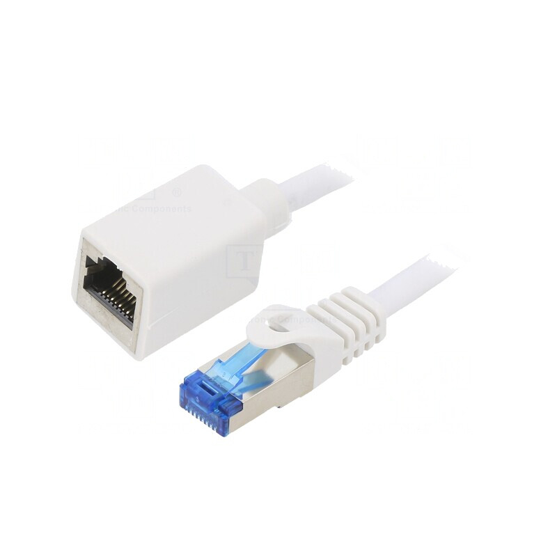 Prelungitor RJ45 S/FTP Cat6a Alb 10m | Electronic-mag.ro | Componente Electronice