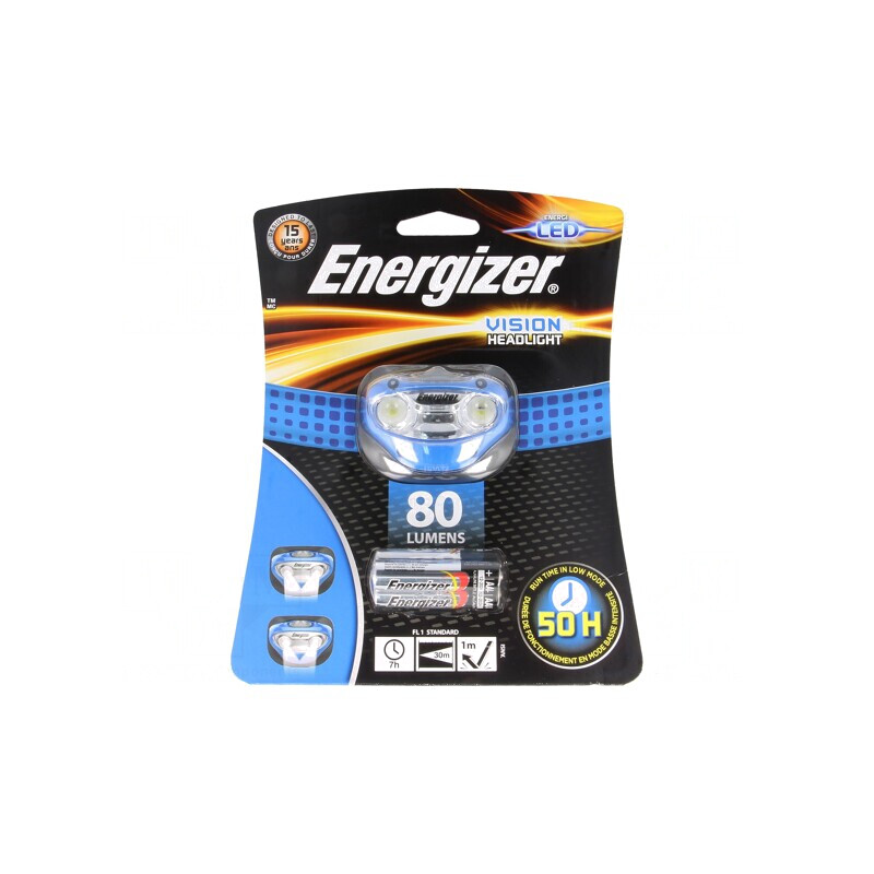 Lanternă LED pentru Cască 7h 80lm Albastră HEADLIGHT VISION | Electronic-mag.ro | Componente Electronice