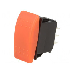 Comutator Balansoar DP3T 20A 14VDC Roșu IP56 | Electronic-mag.ro | Componente Electronice
