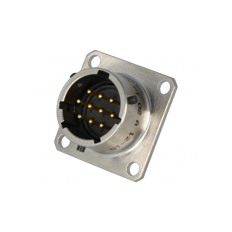 Conector circular flanșă 4 orificii pentru montare pe panou PT02A1210P023 | Electronic-mag.ro | Componente Electronice
