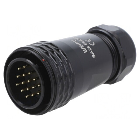 Mufă SA28 tată IP67 10A 500V pentru cablu | Electronic-mag.ro | Componente Electronice