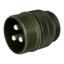 Conector Circular 36mm Aluminiu Oliv | Electronic-mag.ro | Componente Electronice