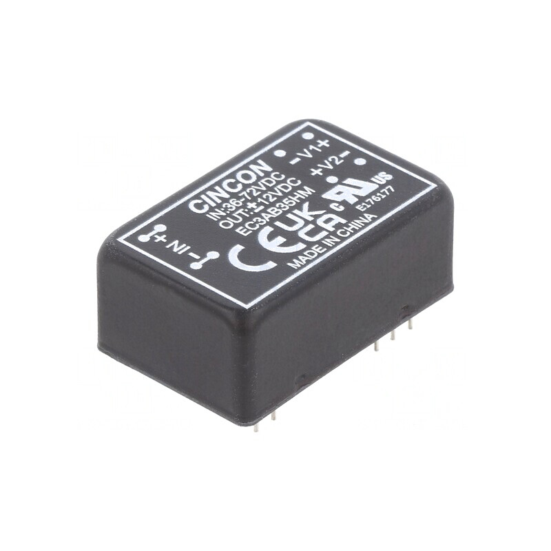 Convertor DC/DC 3W 36-72V la 12V/-12V THT EC3AB35HM | Electronic-mag.ro | Componente Electronice Convertor DC/DC 3W 36-72V la 12V/-12V THT EC3AB35HM | Electronic-mag.ro | Componente Electronice
