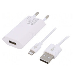 Alimentator pulsatoriu 5VDC 5W cu ștecher EU alb | Electronic-mag.ro | Componente Electronice