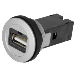 Soclu USB | 22mm | har-port | -25÷70°C | Ø22,3mm | IP20 | argintie | 09454521901