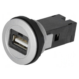 Soclu USB 22mm IP20 Argintiu | Electronic-mag.ro | Componente Electronice