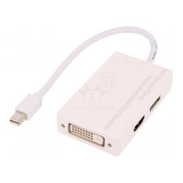 Adaptor | DisplayPort 1.1a | albă | Intr: mini DisplayPort mufă | AK-340509-002-W