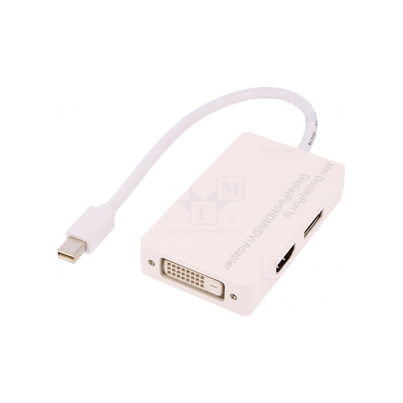 Adaptor mini DisplayPort la DisplayPort 1.1a Alb | Electronic-mag.ro | Componente Electronice