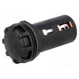 Suport Baterie R14 Negru UL94V-0 | Electronic-mag.ro | Componente Electronice