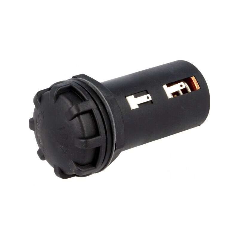 Suport Baterie R14 Negru UL94V-0 | Electronic-mag.ro | Componente Electronice