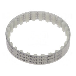 Curea dințată T10 16mm 260mm 26 dinți | Electronic-mag.ro | Componente Electronice