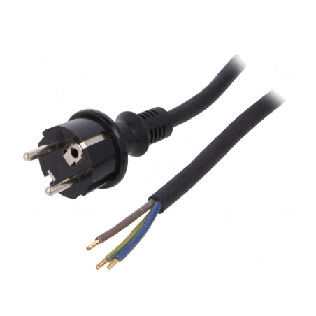 Cablu SCHUKO 4.5m Negru Mufă Guma CEE 7/7 | Electronic-mag.ro | Componente Electronice
